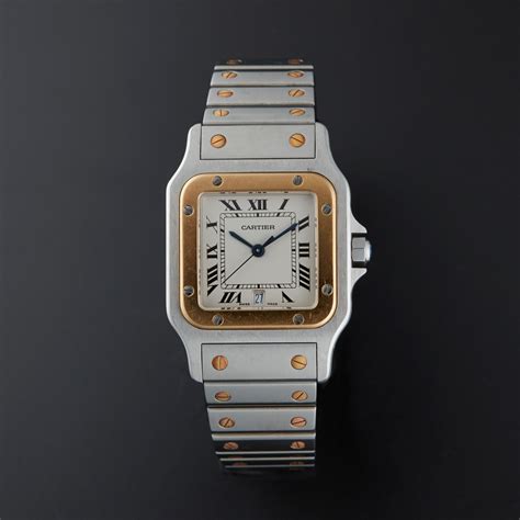 cartier santos watchfinder|used cartier santos men's watch.